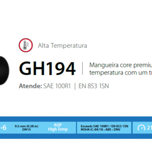Aeroquip 1 trama de aço Alta Temperatura